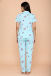 Zivame Farm Lore Knit Cotton Pyjama Set - Gilf Stream — thumbnail 4